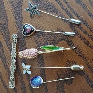 Six stick pins